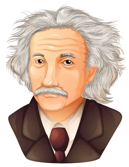 Color Drawing of Albert Einstein