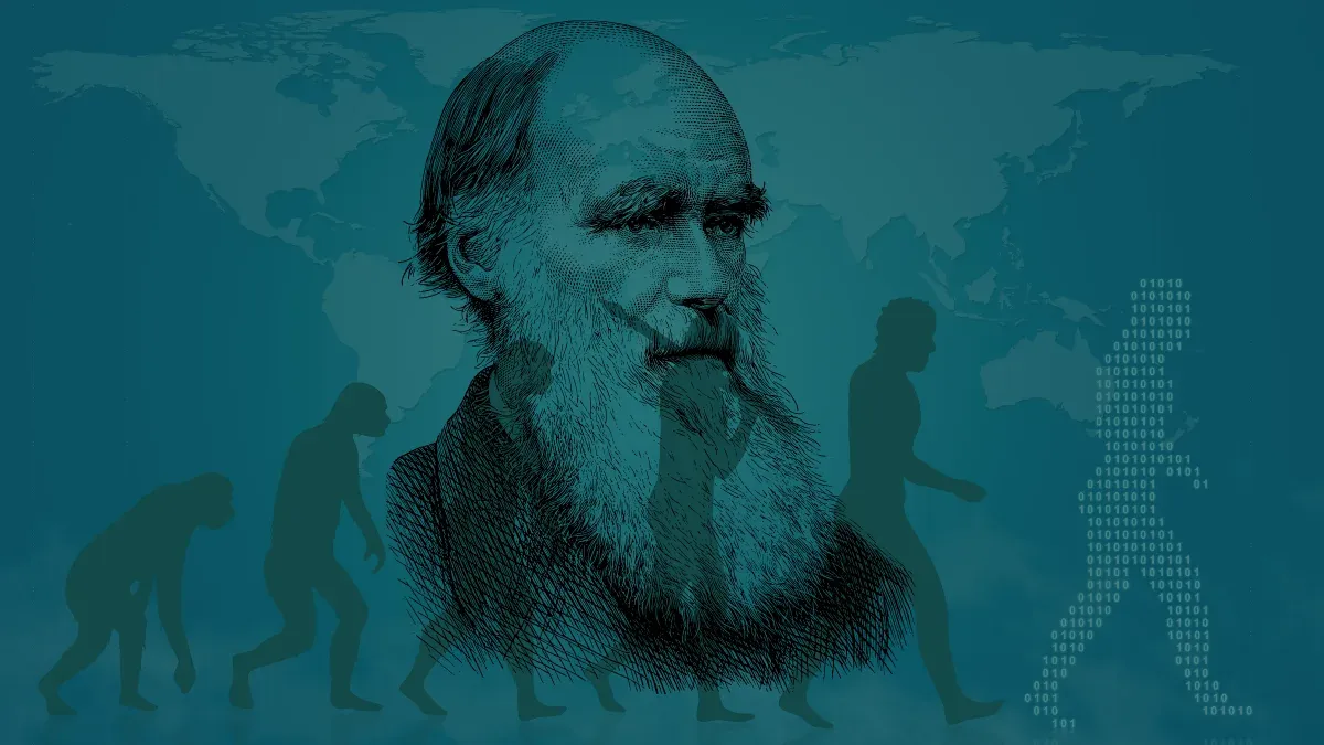 Darwin observing evolution
