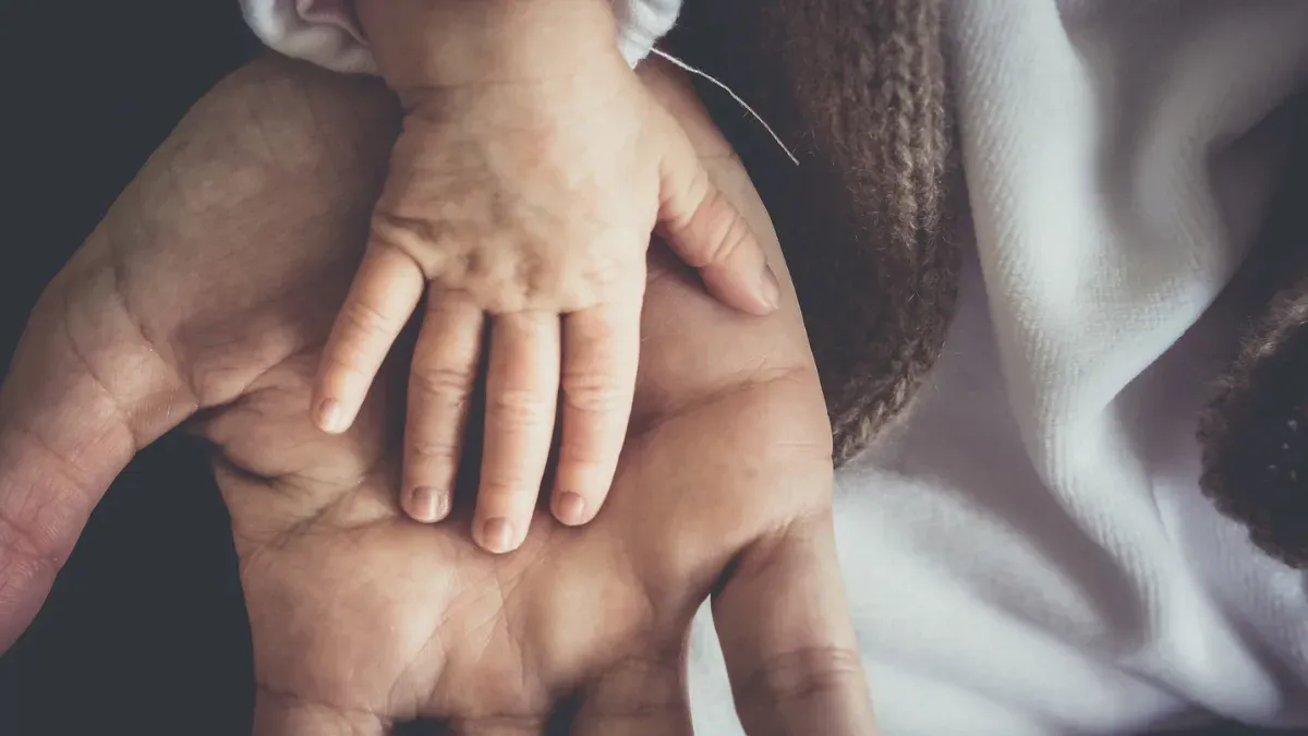 a mom and child